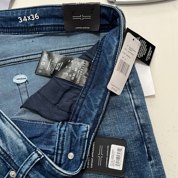 NWT Men’s Liverpool Relaxed Straight Medium Wash Jeans Size 34x36 - Picture 6 of 9